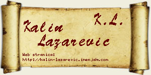 Kalin Lazarević vizit kartica